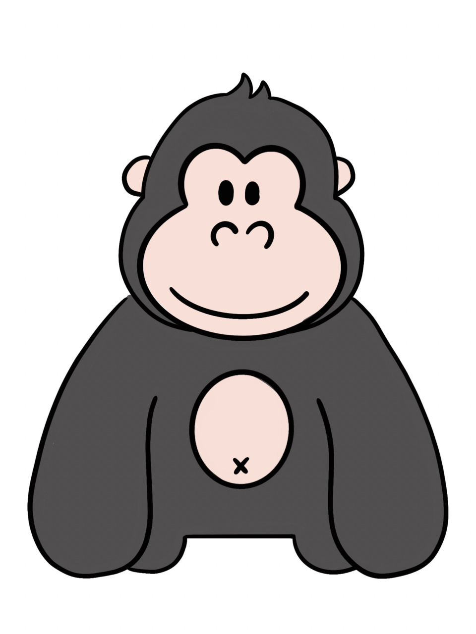 简笔画教程分享 大猩猩