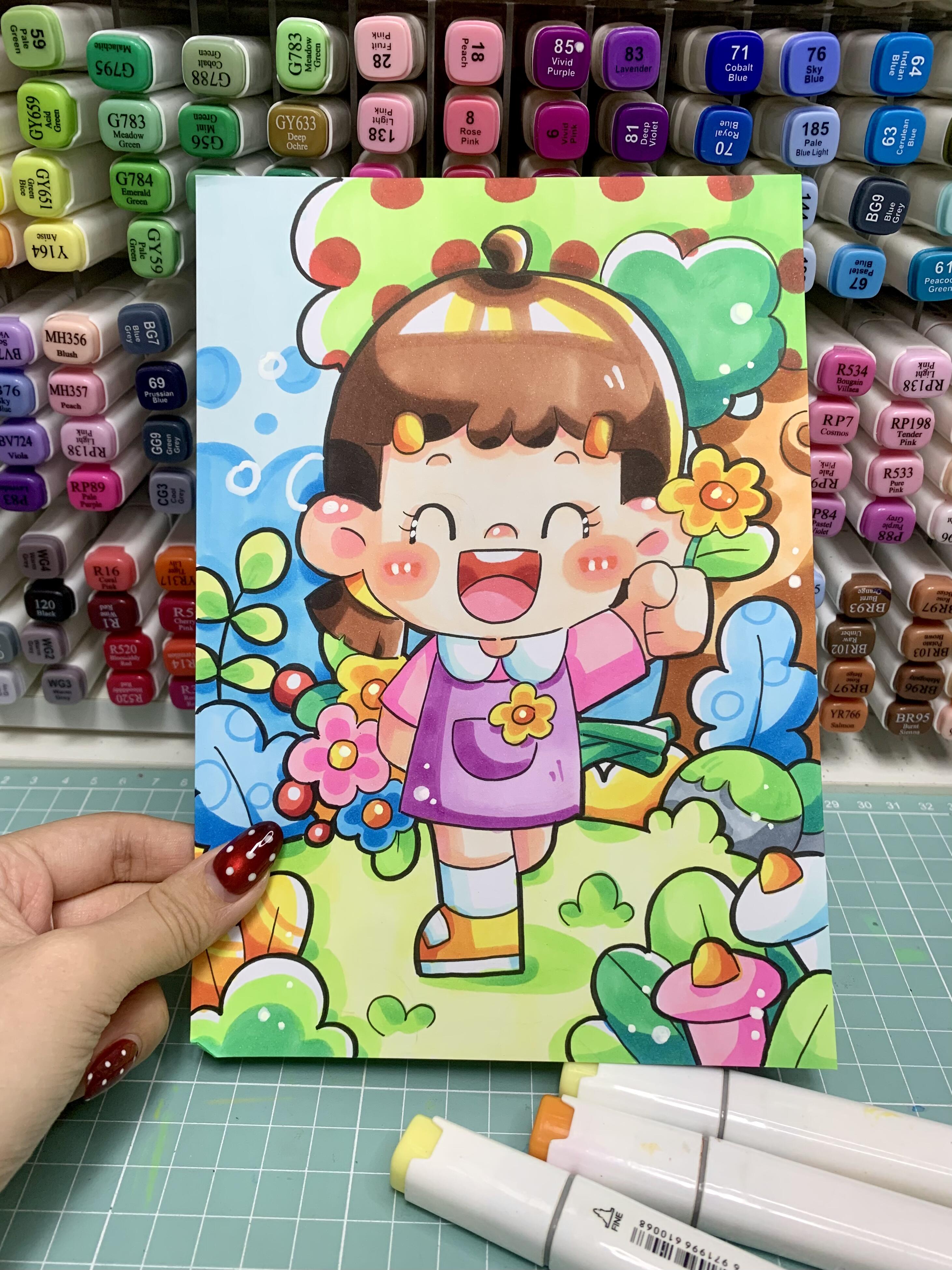 幼师考编绘画🌟春日人物主题画