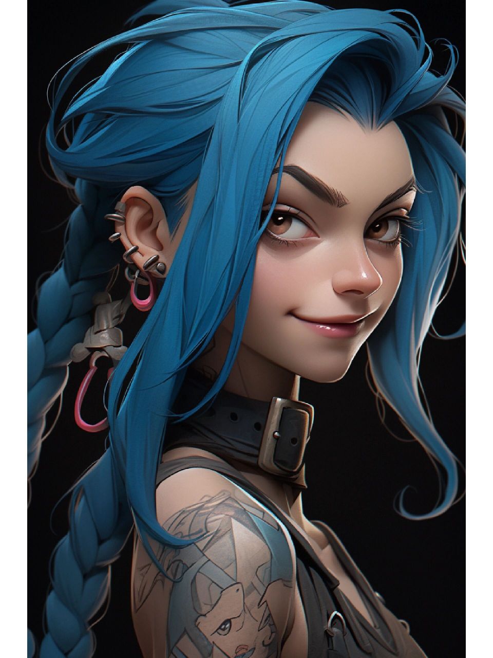 金克丝头像,表情包都给你们做好了         jinx from league of