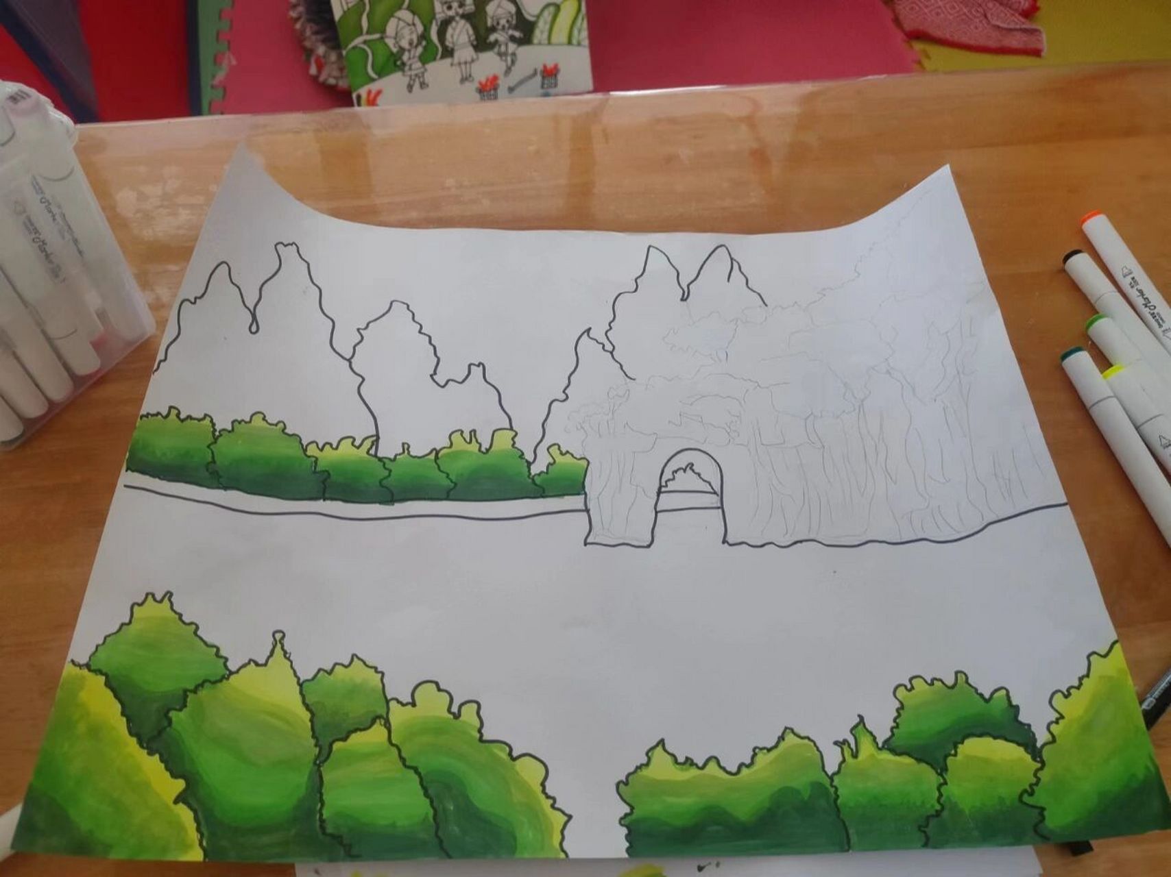 醉美广西(手绘象鼻山)