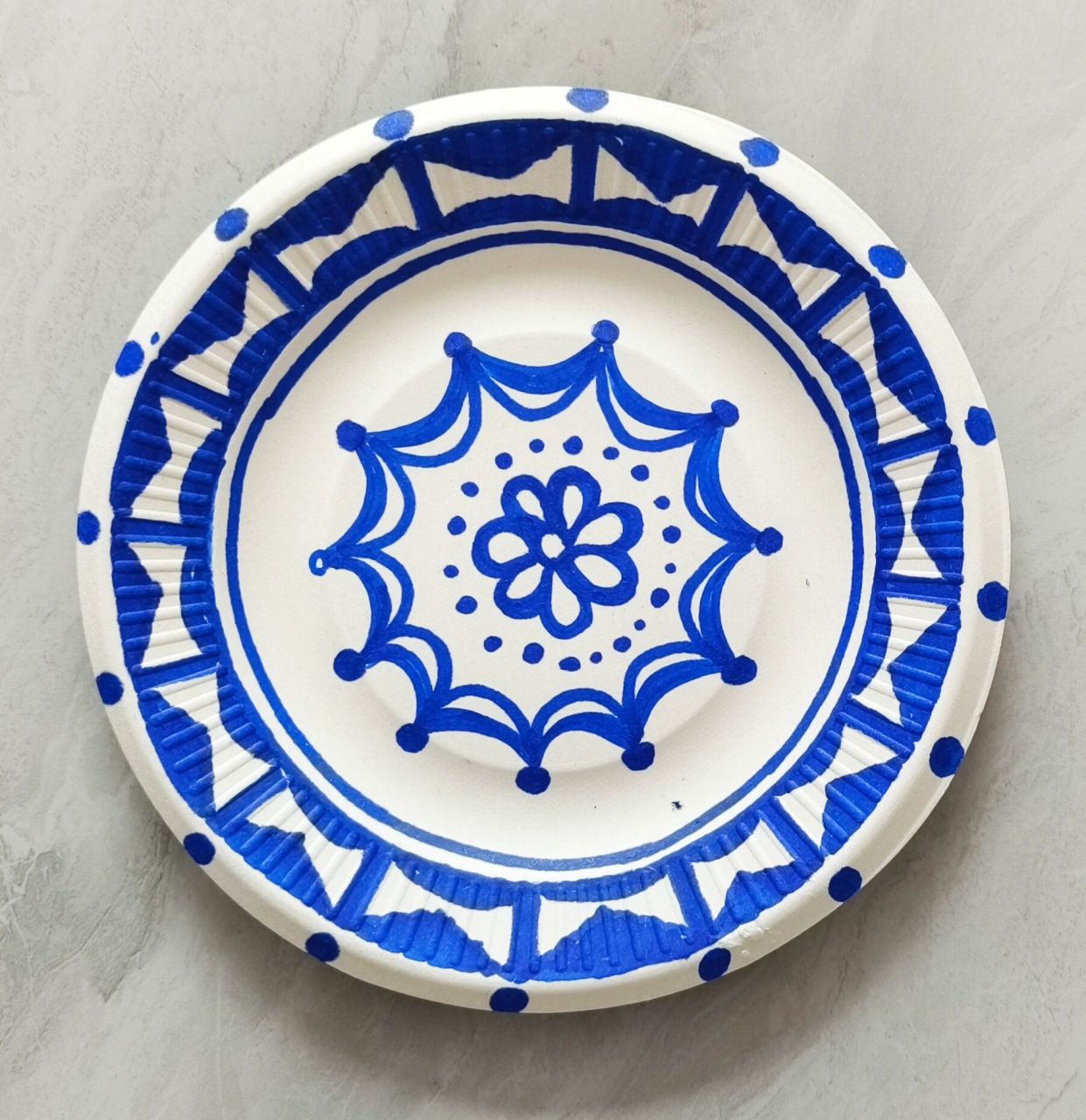 纸盘画——青花瓷元素·基础版