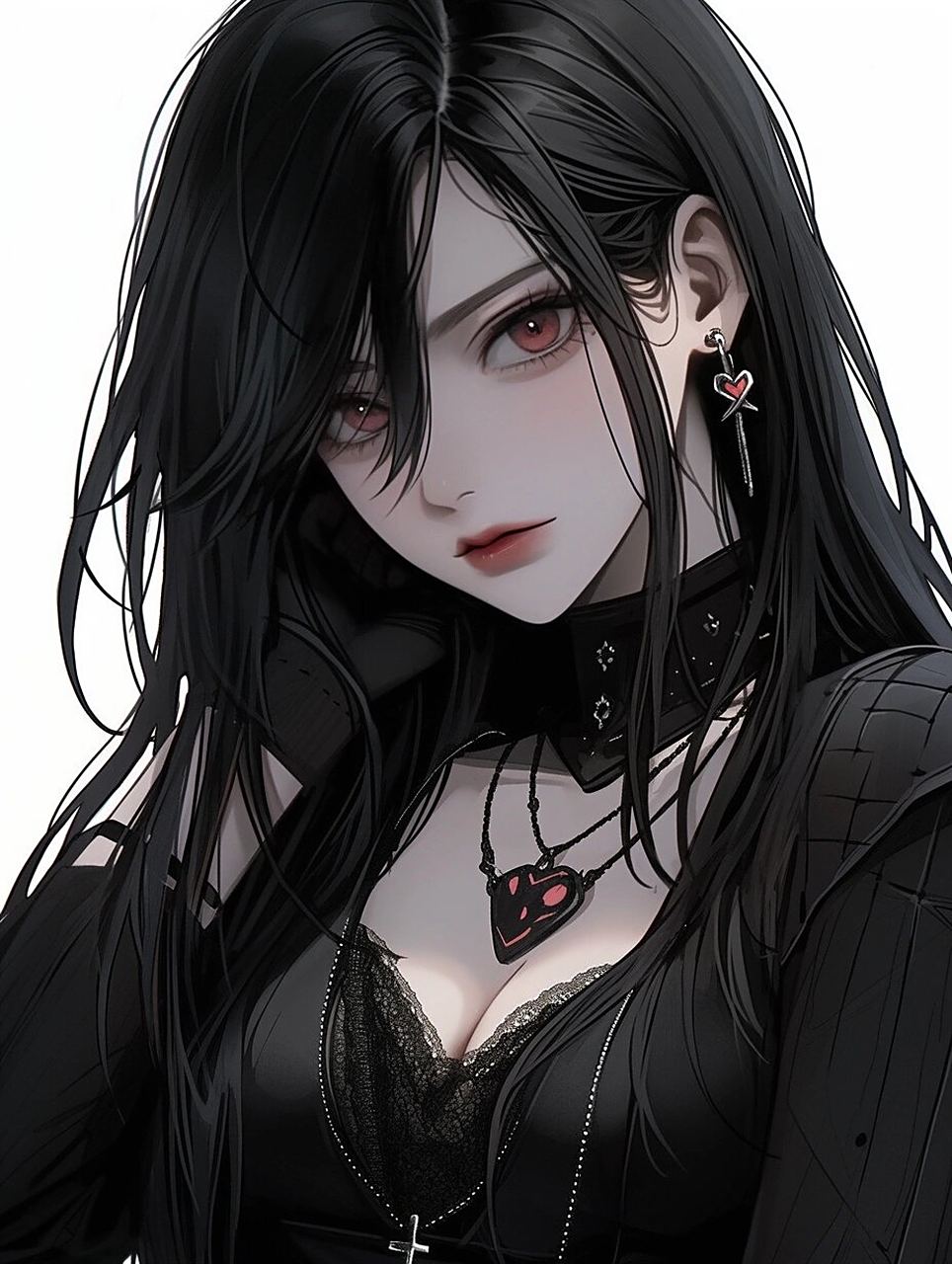 哥特风 暗黑 动漫头像|甜酷女孩