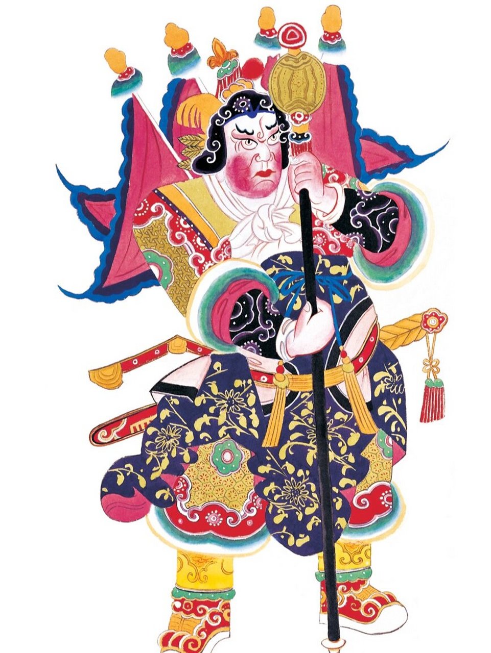 传统门神贴画 门神,是指按旧俗贴于门上的神像.