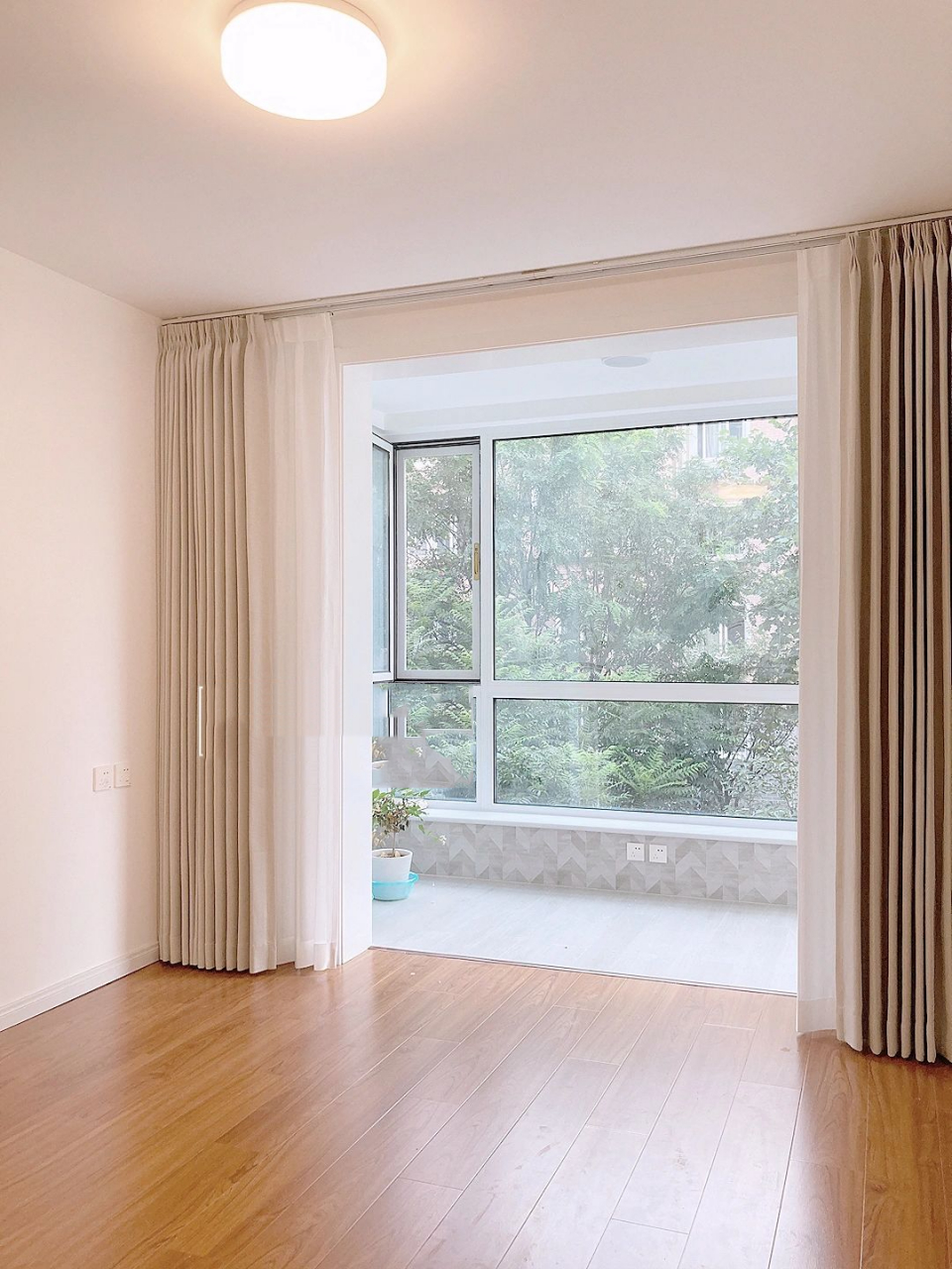 日式窗帘 明装轨道也是一种风格!