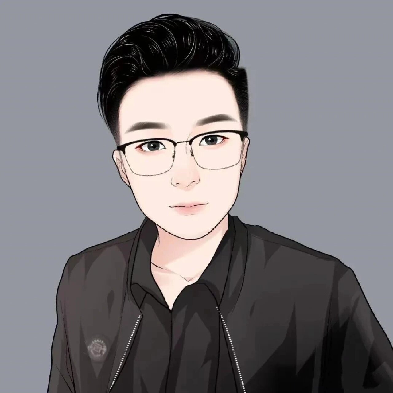 男生手绘头像,你穿西装的样子,真的很迷人 西装男生头像给人一种成熟