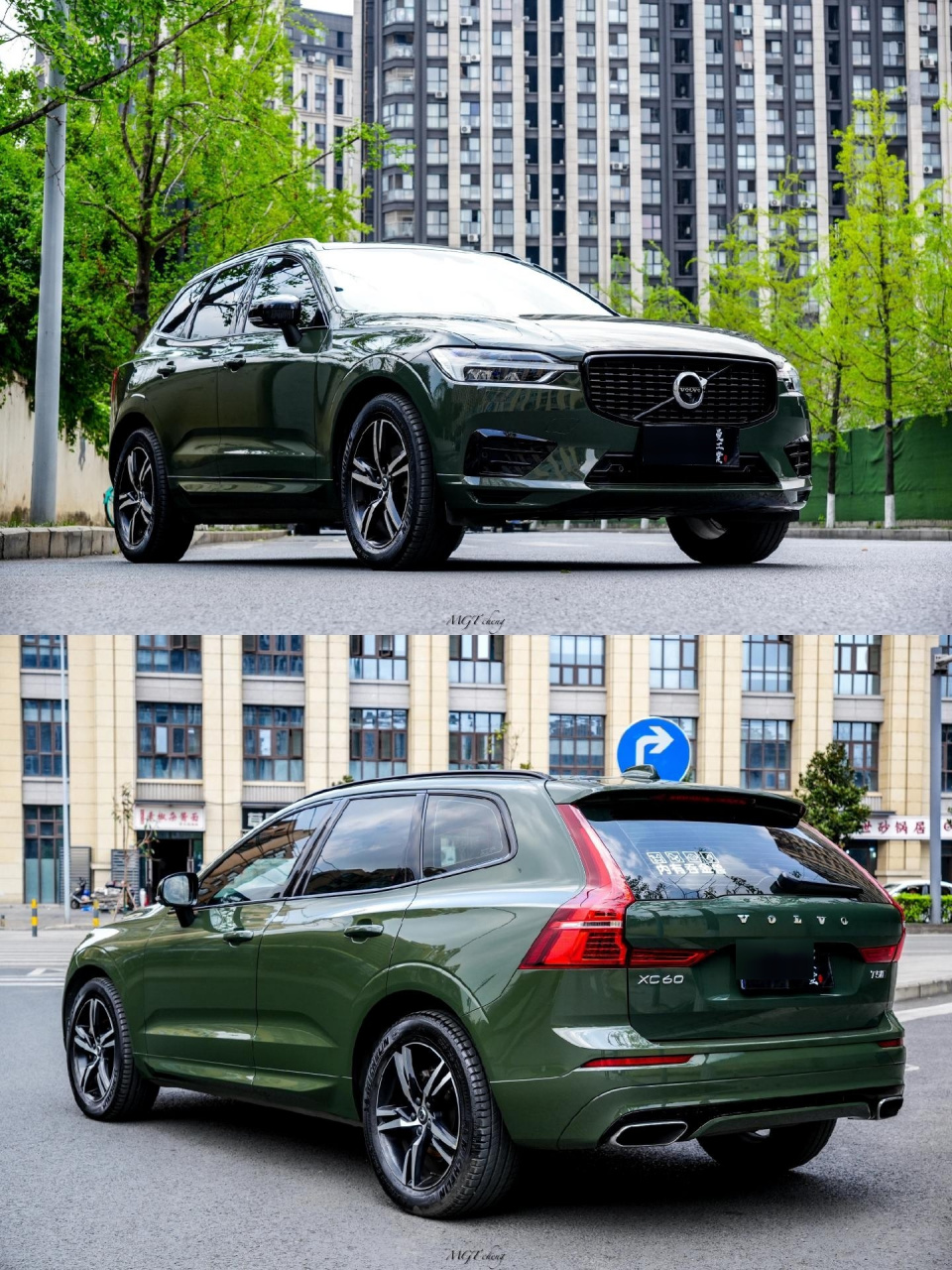 沃尔沃xc60 黑橄榄改色.