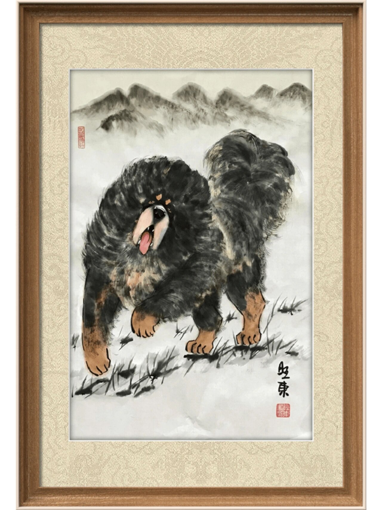 藏獒画画家 戴向东——作品威风霸气显神韵
