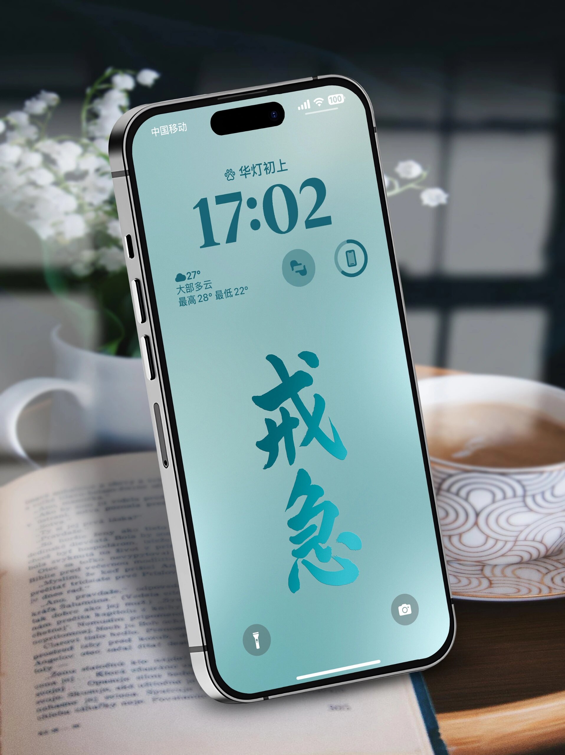 戒急 手写书法 4k高清无损iphone手机壁纸