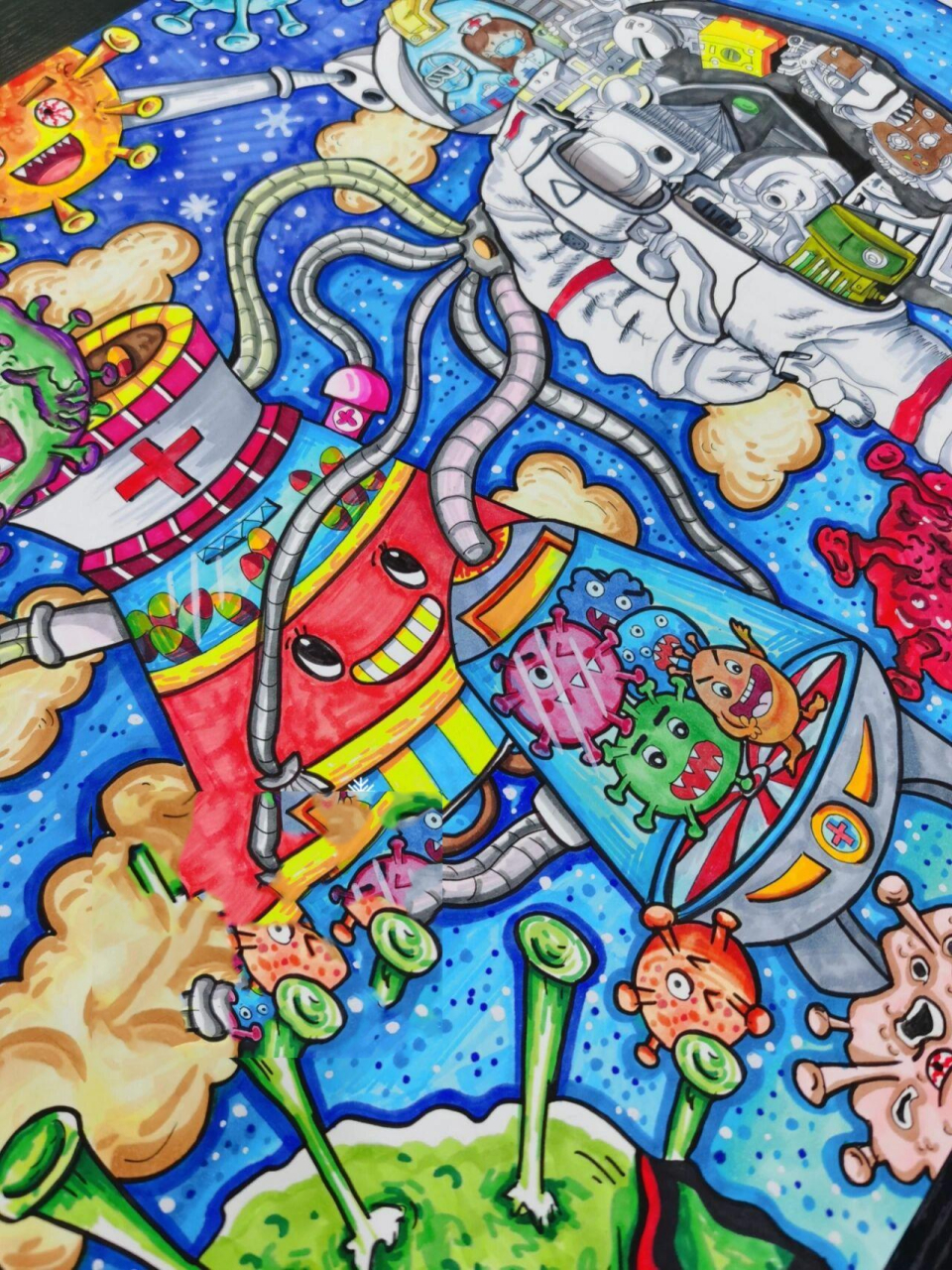 科幻画|抗击病毒系列|4k|7815099998 科幻画主题/临摹作品