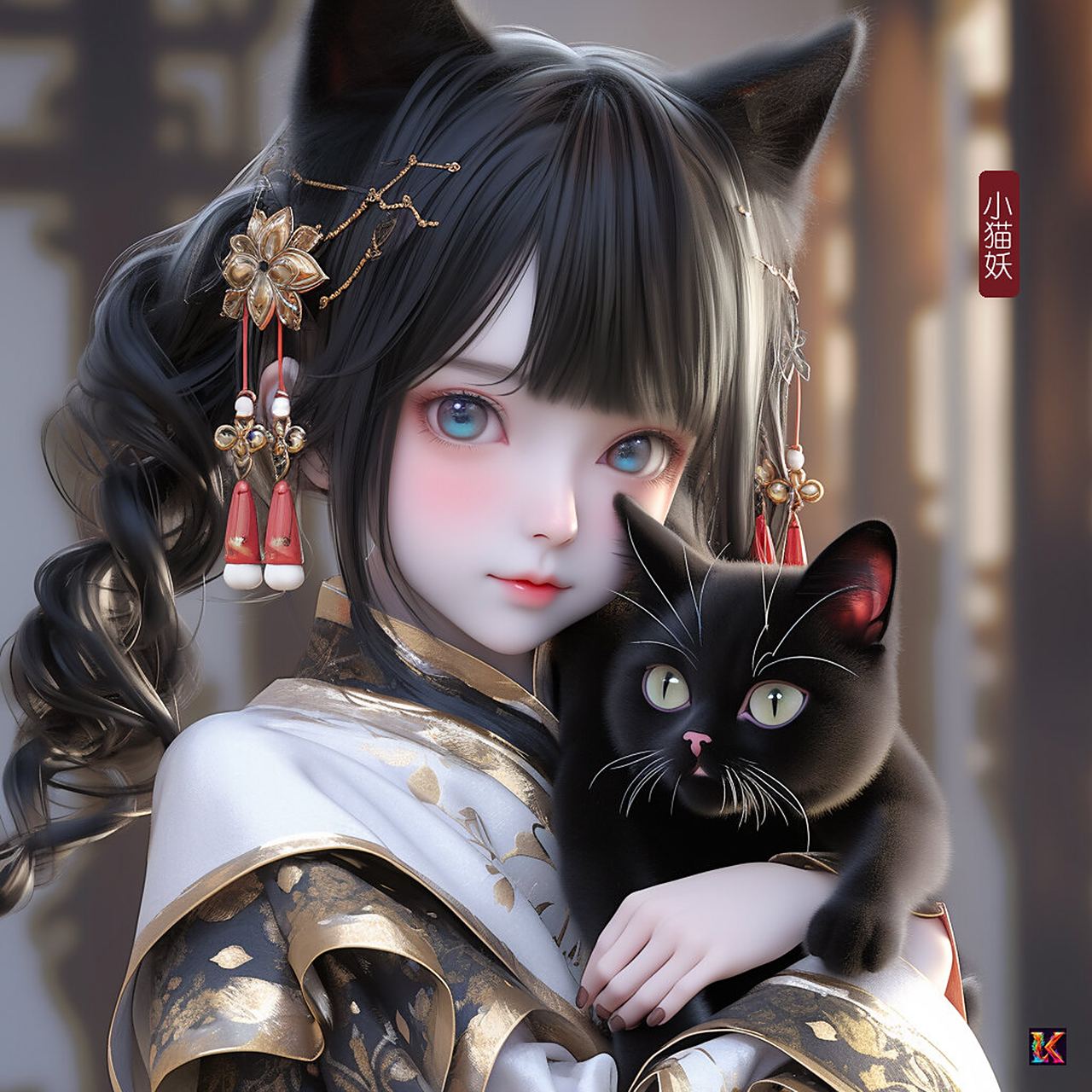 古风——可爱拟人小猫妖头像