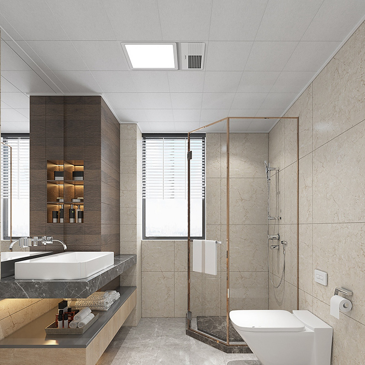 小户型卫生间吊顶这样设计,好看又实用|au 卫生间集成吊顶|aupu奥普