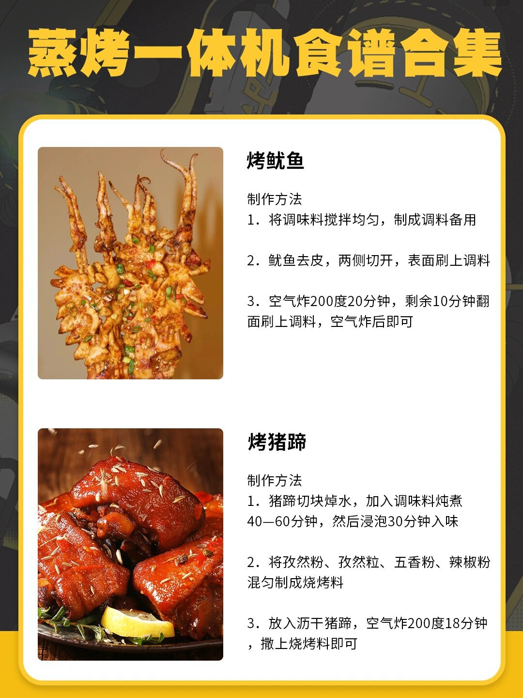 蒸烤一体箱食谱大全图片