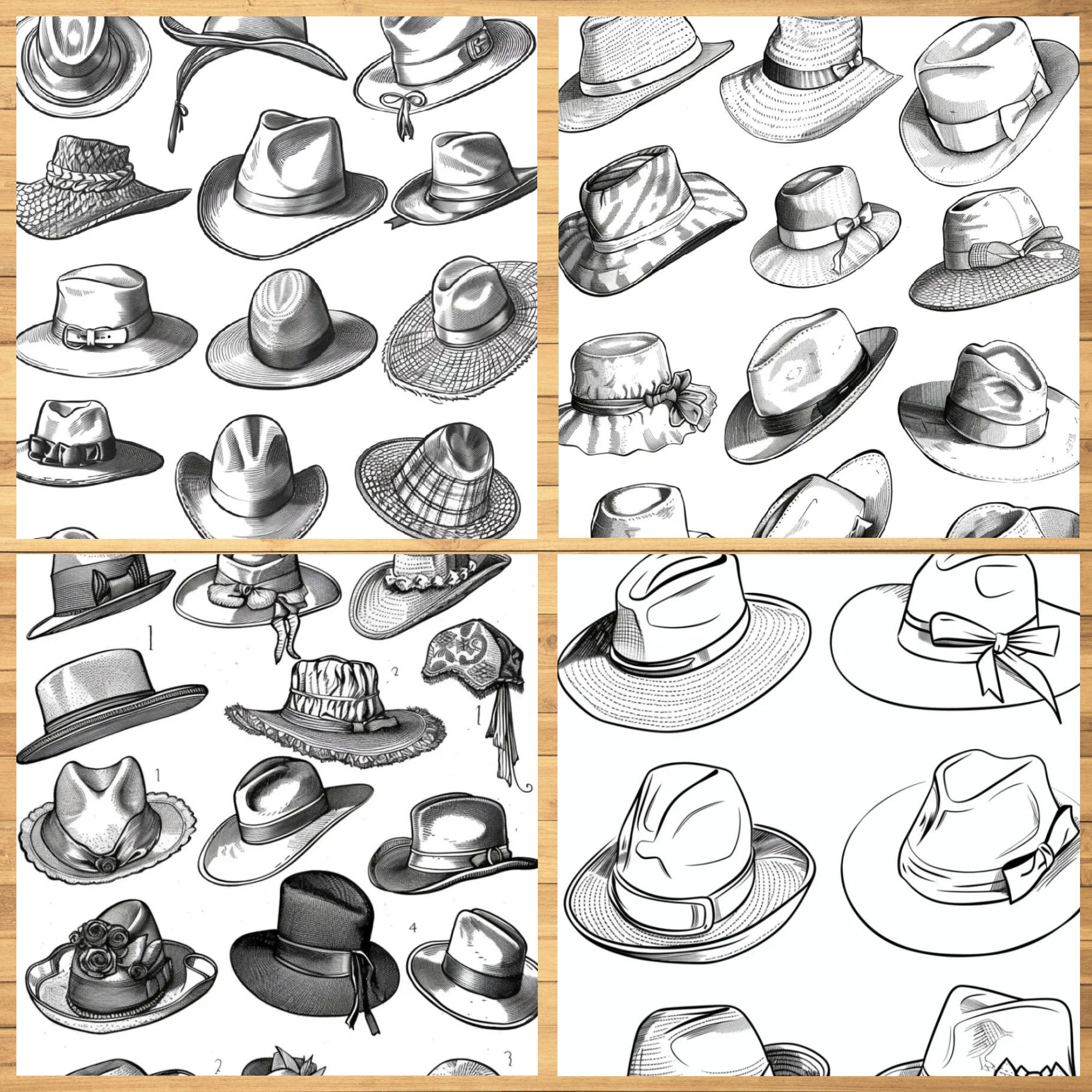 手绘帽饰oc素材绘画爱好者集结 🎨✨ **宝宝们的帽子大集合!