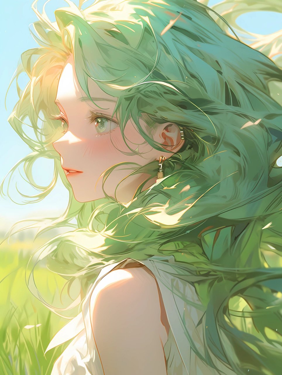 08女生头像|漫画绿色系 夏天是本琐碎的诗集