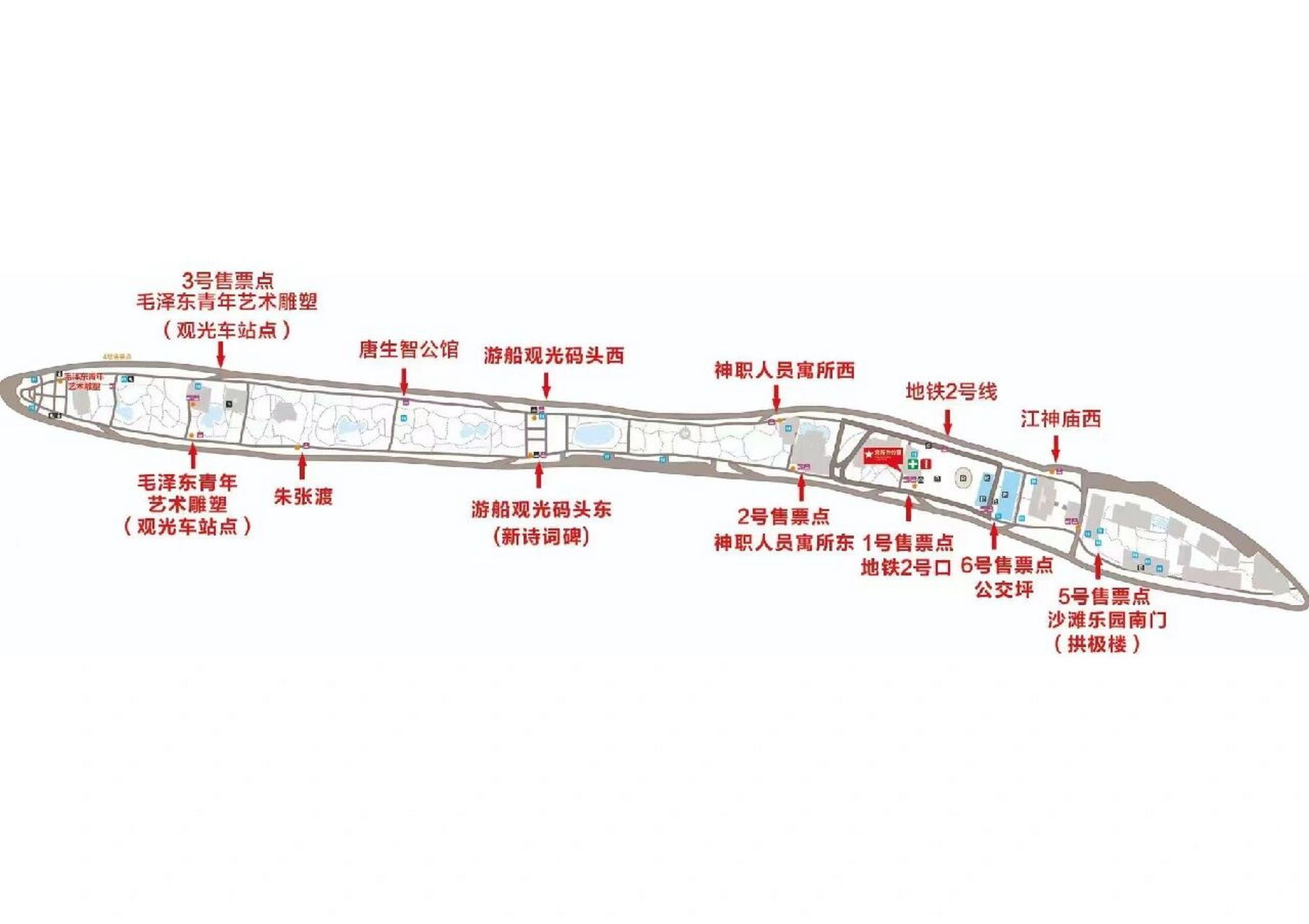 橘子洲全景地图图片