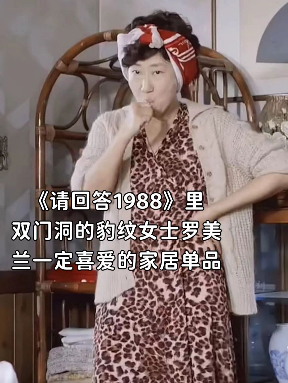 《请回答1988》豹纹女士罗美兰最爱家居单品 豹纹,很难说它好看与否.