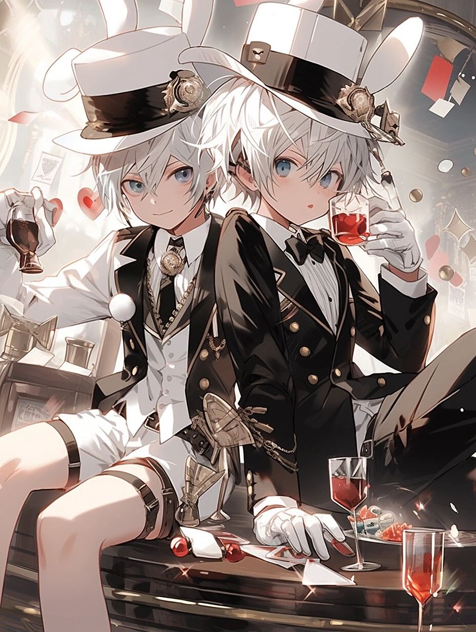 正太双子 | 可爱男生动漫头像壁纸插画素材