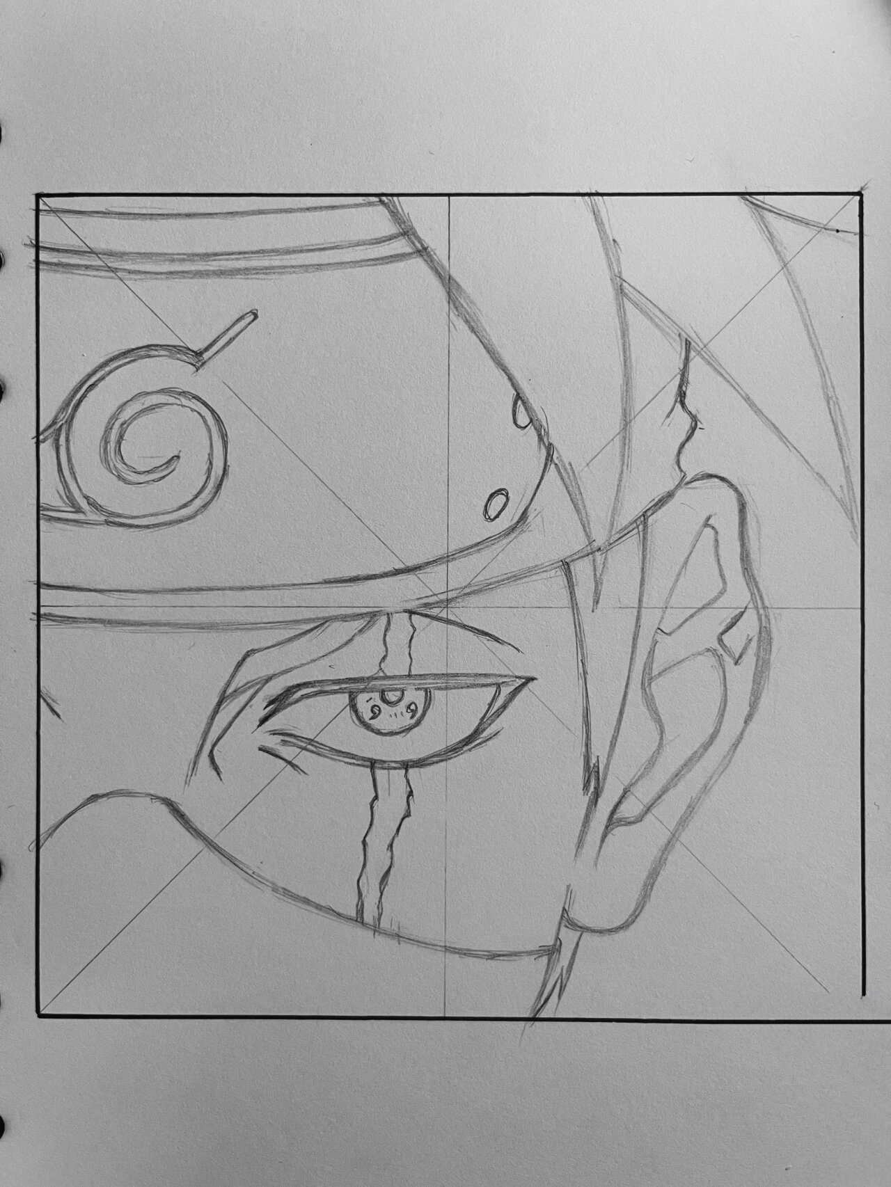 手绘|火影忍者·卡卡西 附线稿过程