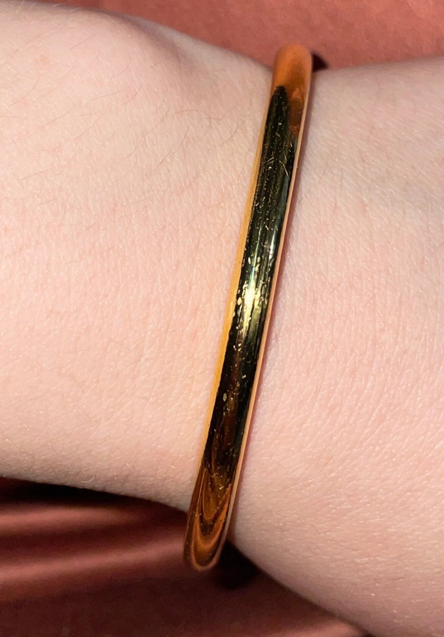 玛瑙刀抛光古法金变镜面金 古法传承戴久了全是磕磕碰碰的划痕和坑