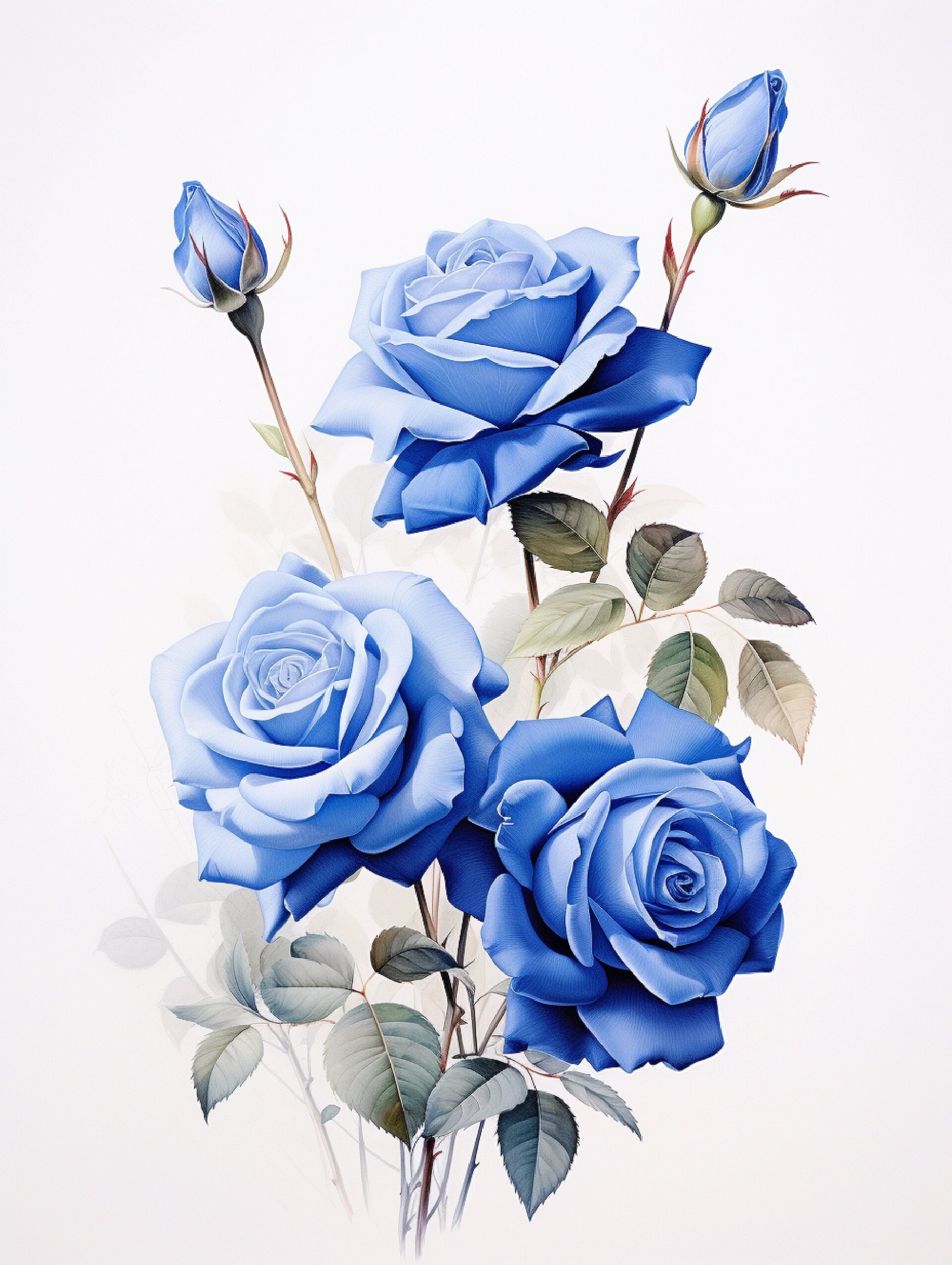 绘画素材1000篇—蓝色玫瑰花素材  绘画素材1000篇—蓝色玫瑰花素材