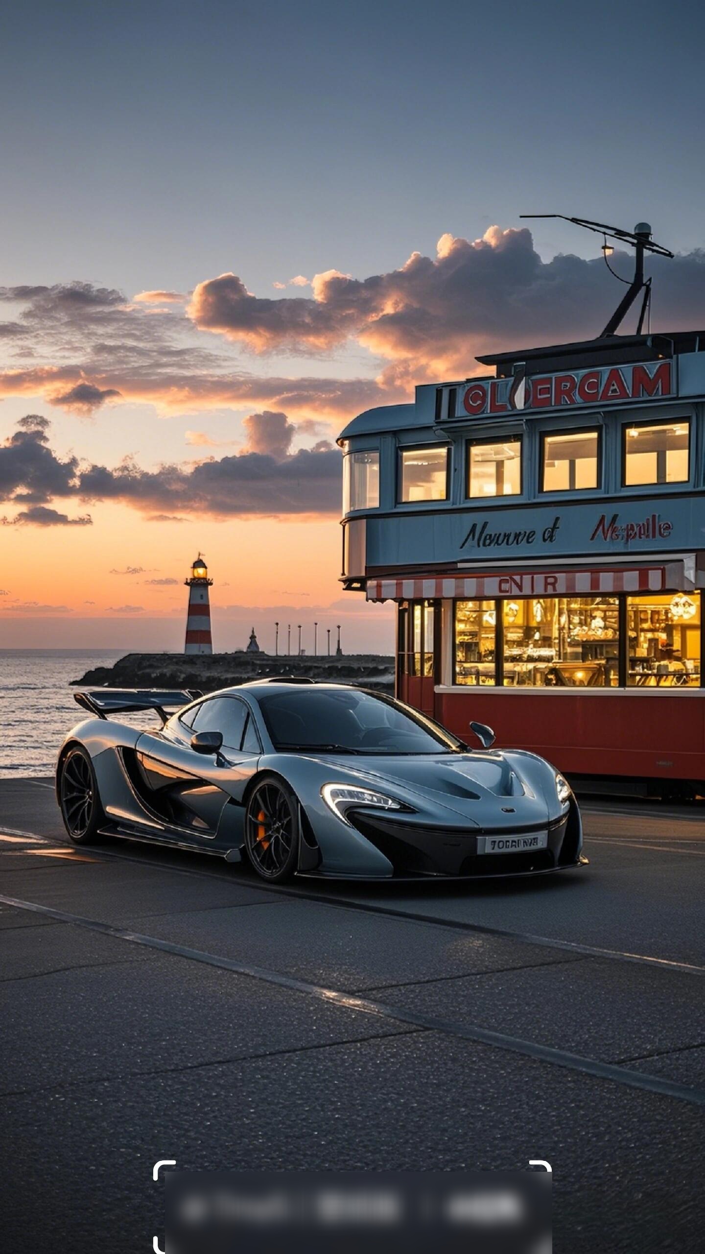 迈凯轮 落日余晖下的迈凯轮p1