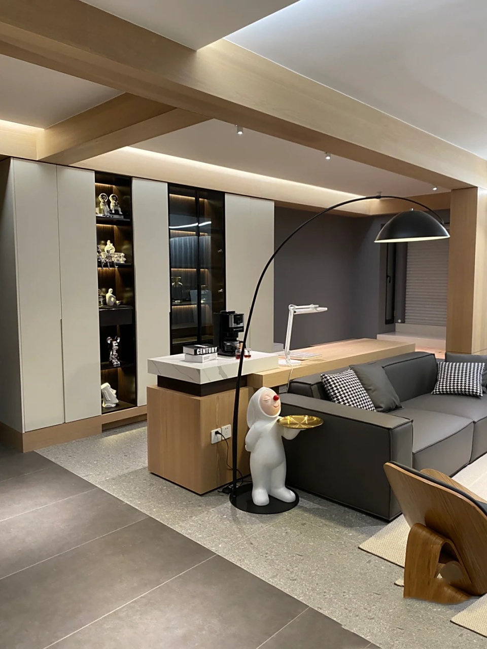 客厅书房一体设计