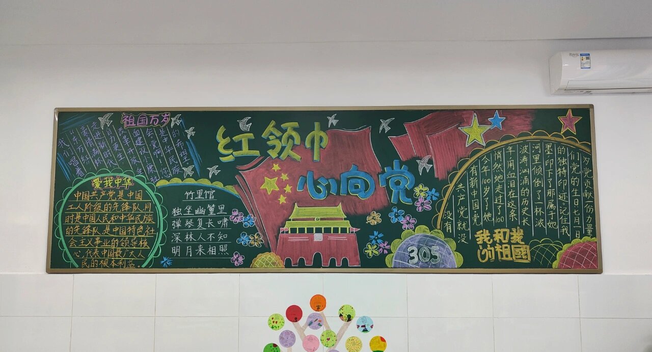 心向党黑板报