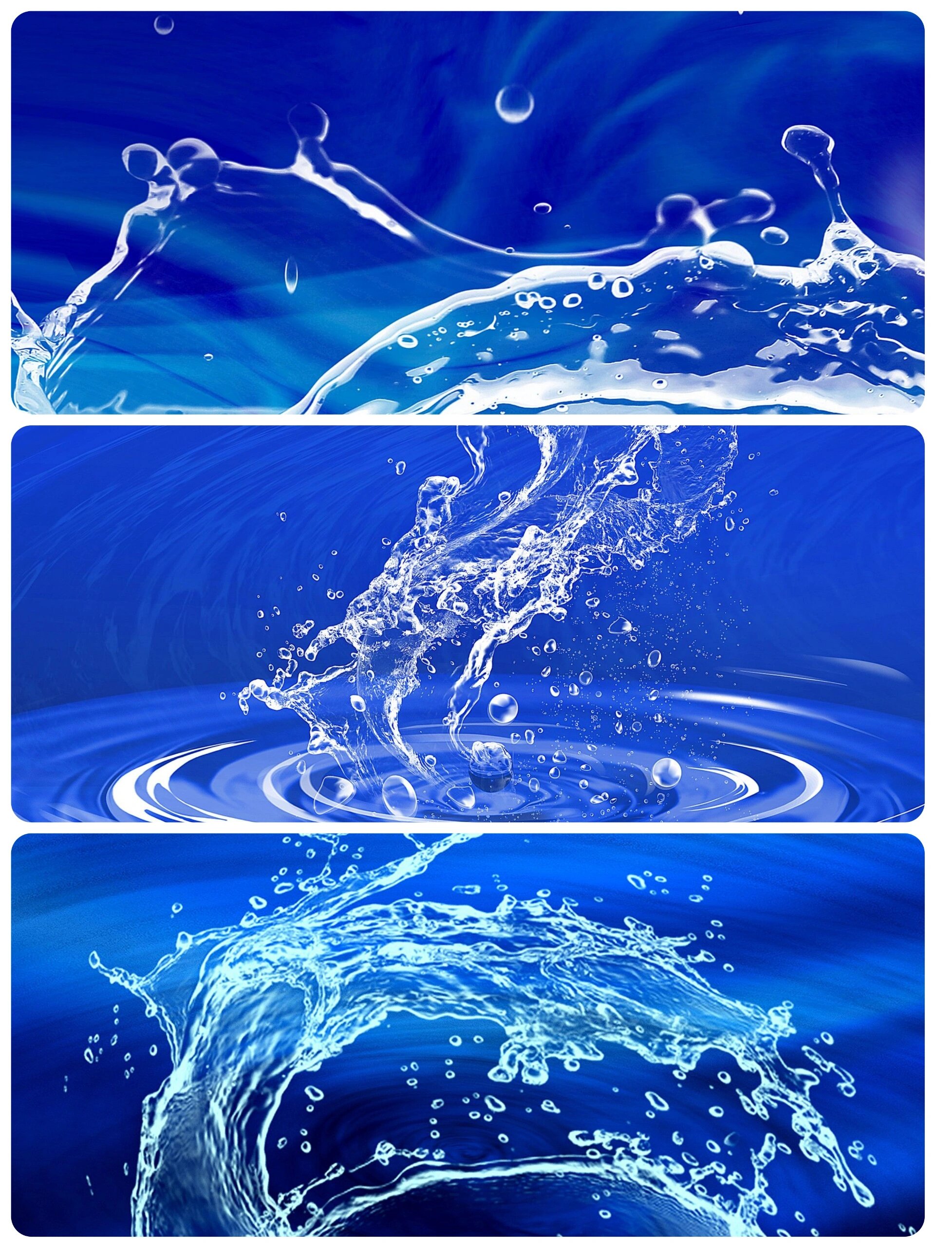 水纹背景图‖深蓝色系夏日水喷溅图片①