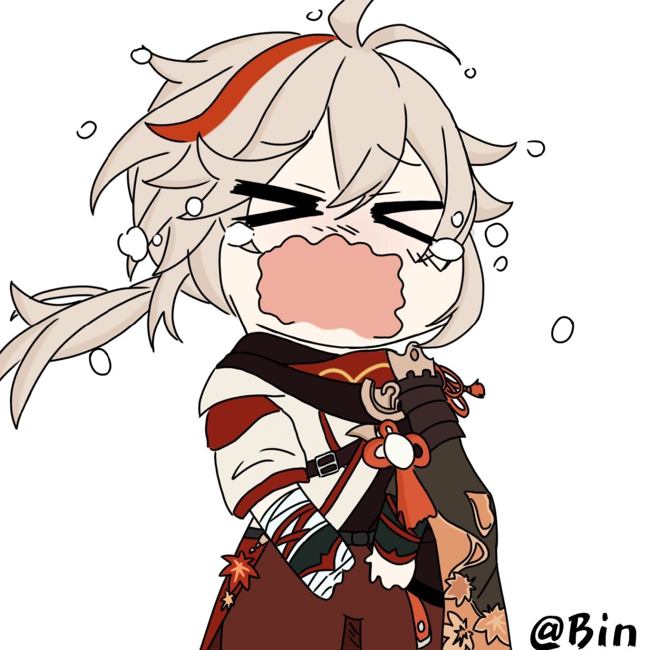 原神表情包第三弹 万叶 优菈 公子 散兵 昨天抽雷神 70抽出了琴今天32