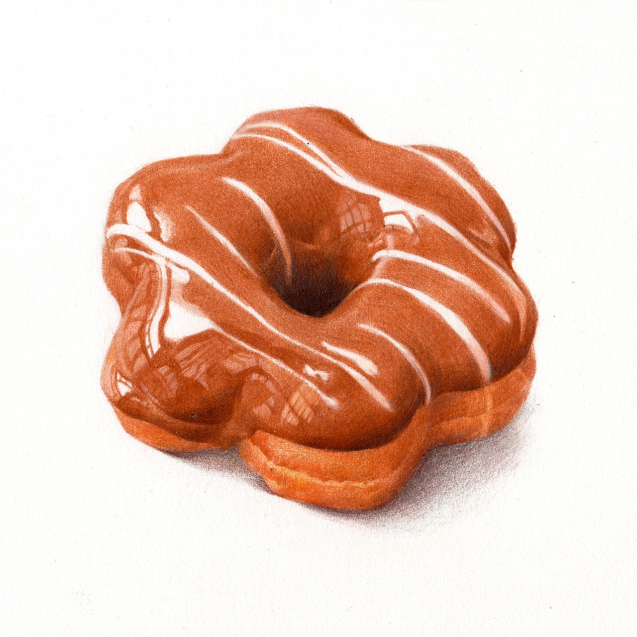 今天就和大家分享彩铅画甜甜圈的步骤 11566第一步:用铅笔轻轻