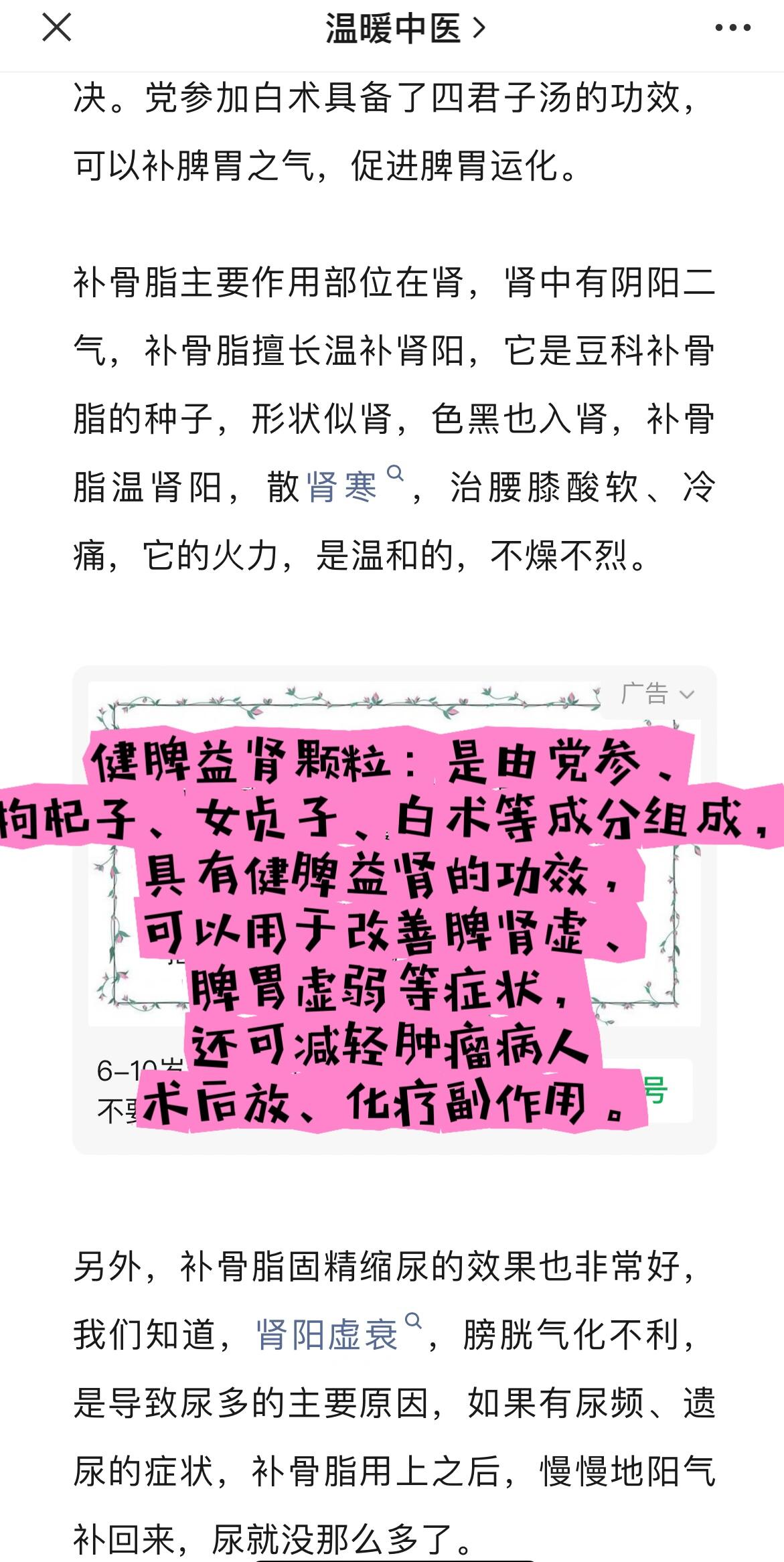 补肾的正确步骤.科普健脾益肾颗粒.
