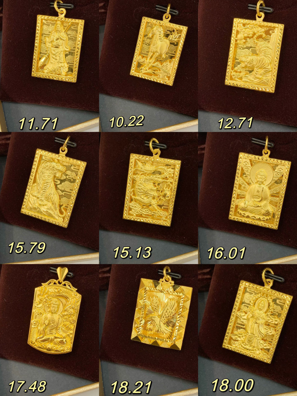 男士们也需要佩戴首饰呀6015多款黄金男士吊坠 足金999.