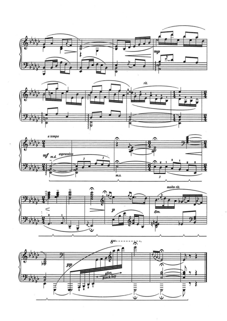 钢琴乐曲《筝箫吟》钢琴独奏谱分享 分享一首中国乐曲 《筝箫吟》