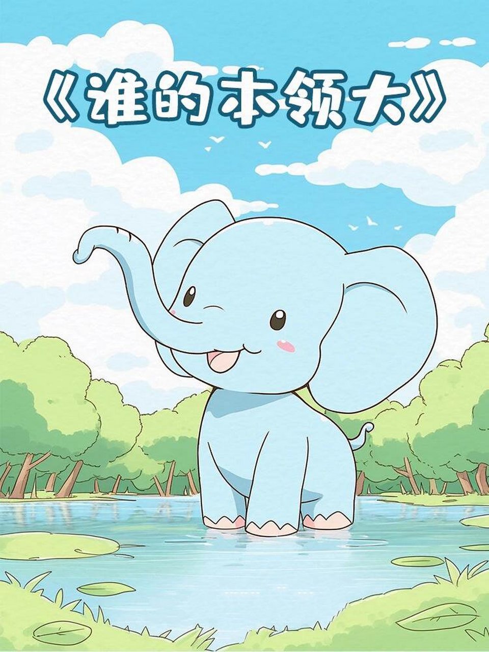 绘本故事day56|谁的本领大 妈妈跟孩子说:大象和小猴子有各自的本领.