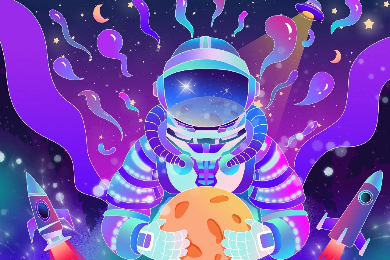 科技元素元宇宙卡通插画素材 这次精心挑选并分享的插画素材, 主要