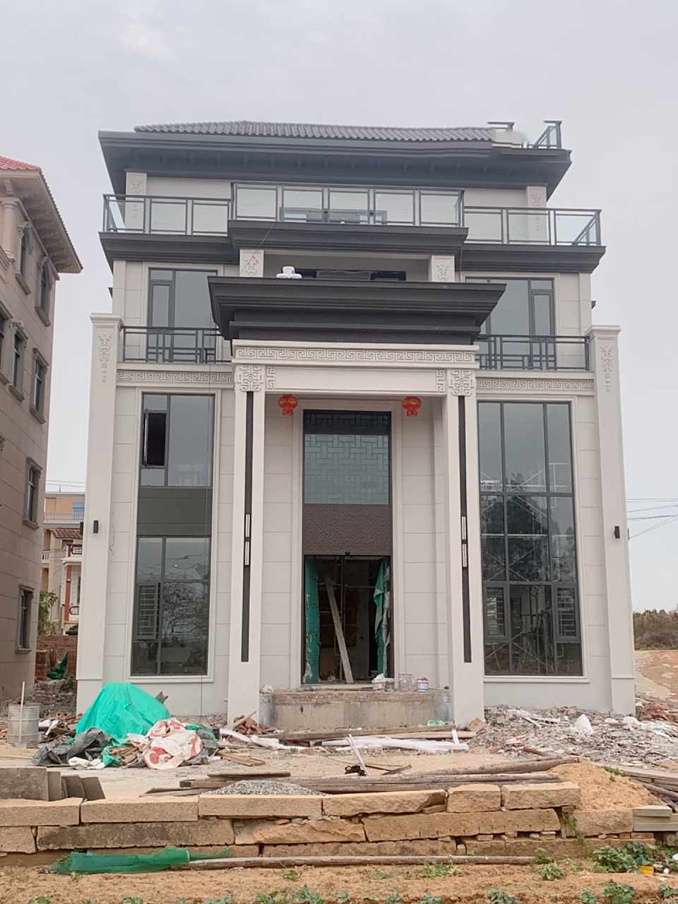 很多人问的外墙仿石漆颜色搭配 外墙漆颜色搭配 我一开始的基础色选择