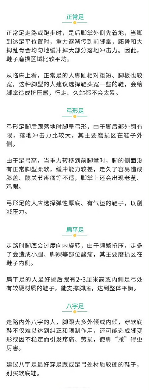 06正常足:适合鞋头宽一些的鞋;06弓形足:适合厚底,有气垫的鞋子