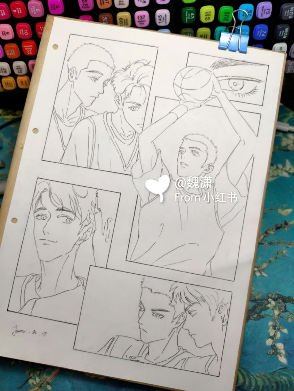 马克笔手绘《撒野》线稿 #马克笔手绘# #马克笔教程# #马克笔画