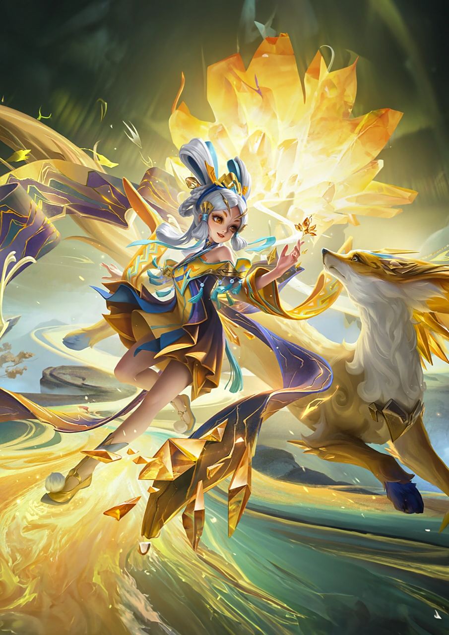 王者荣耀海月/西施/小乔 -  ai填充海报 "我会实现你的愿望,而代价与