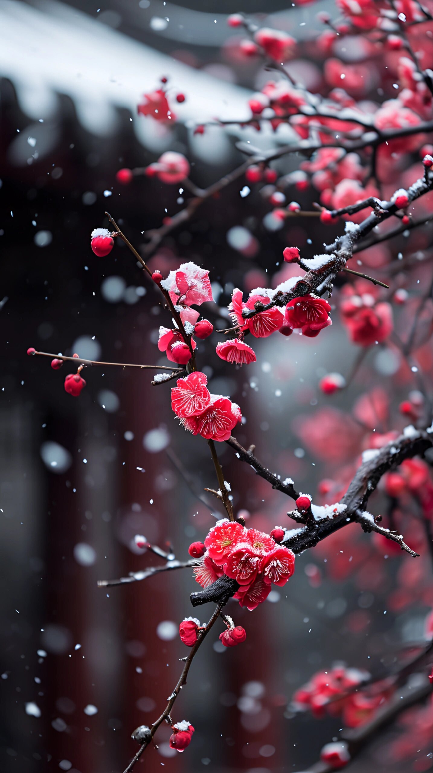 带雪梅花图片高清图片