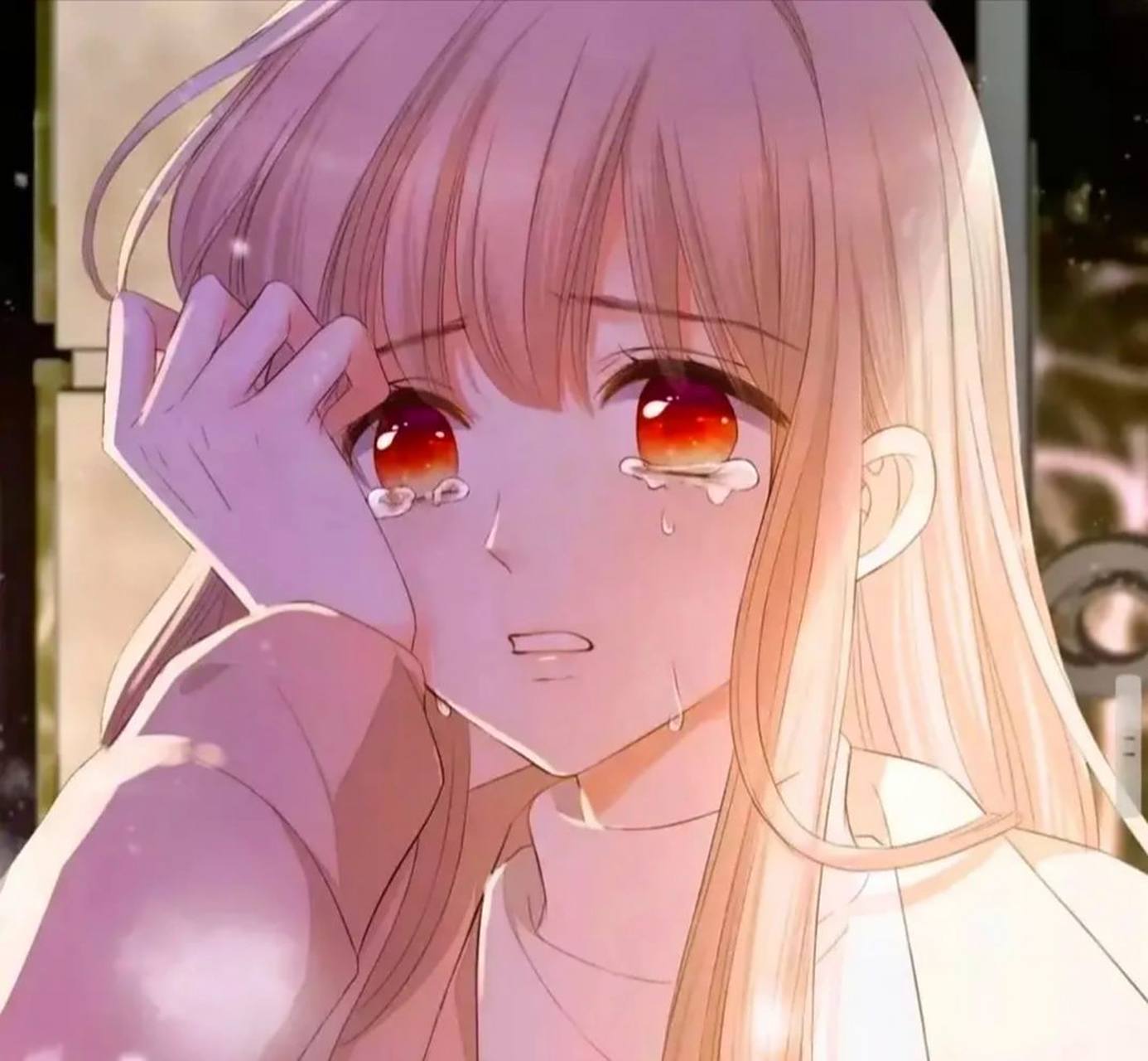 伤感动漫女生流泪头像