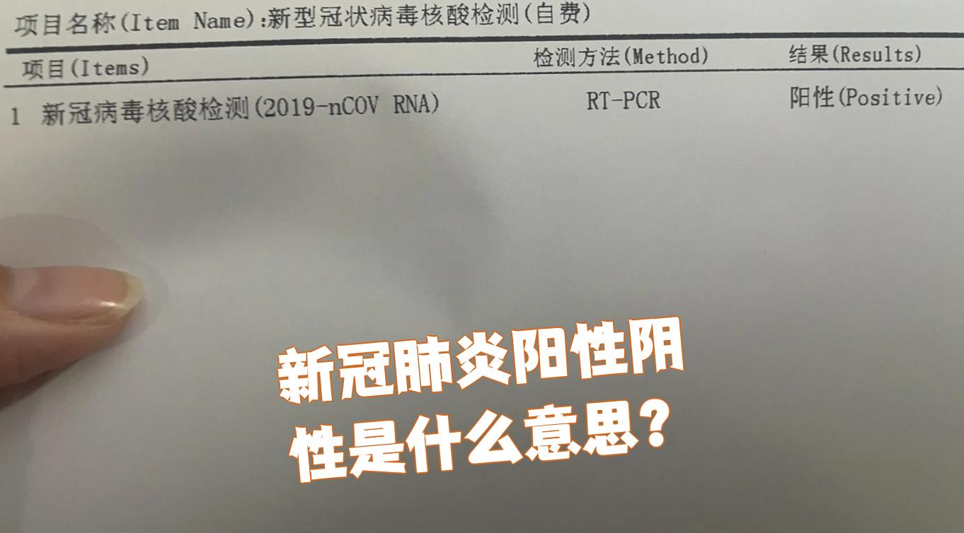 新冠肺炎阳性和阴性说的是核酸检测或抗体检测的结果