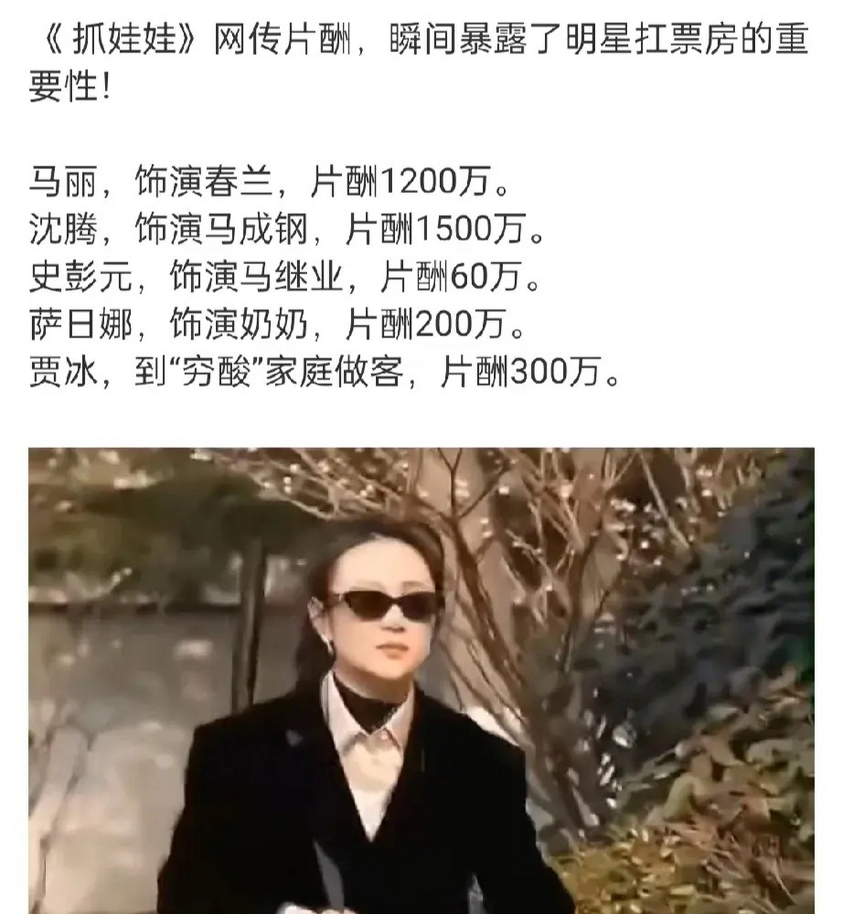 沈腾片酬图片