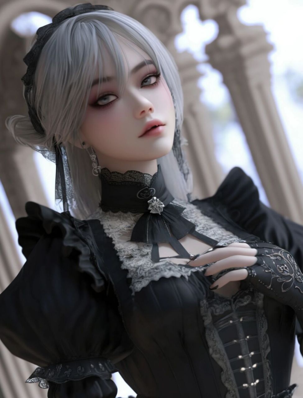 ai | 暗黑系少女头像壁纸18张 内附咒语 我的地狱失火,我的神明却要顾