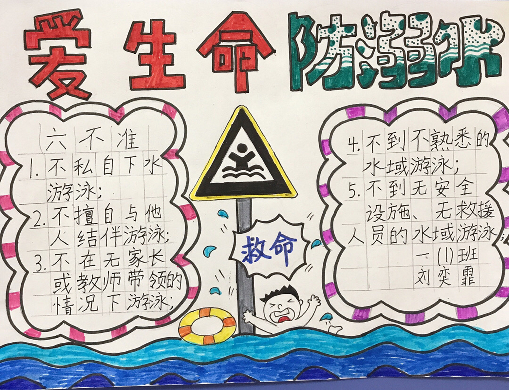 安全防溺水手抄报 当孩子不易,当家长更不易,为了安全,这份手抄报必须
