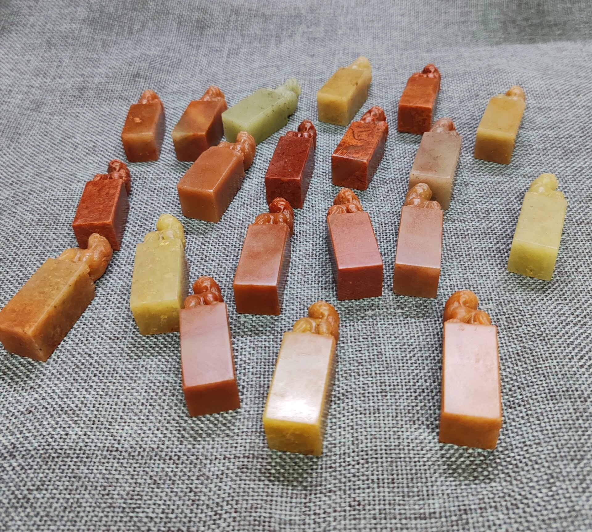 寿山石浙江红石印章料石料印石闲章篆刻字雕