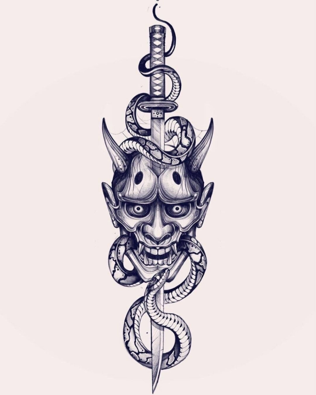 纹身暗黑写实手稿 暗黑风格纹身 纹身# #纹身