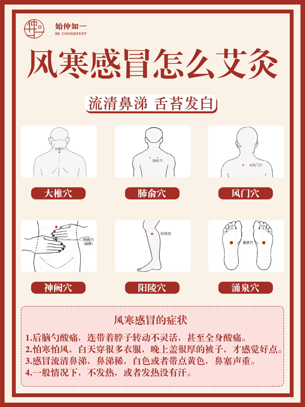 风寒感冒艾灸哪里图片图片