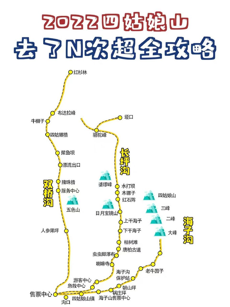 四姑娘山景区地图图片