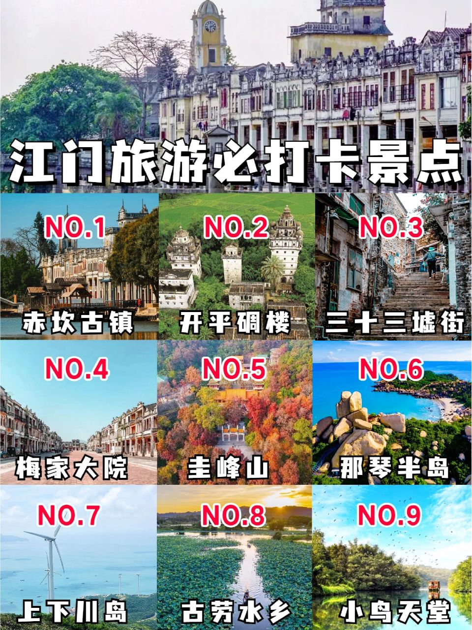 江门旅游景点排行榜图片
